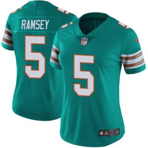 Exquisite Dolphins #5 Jalen Ramsey Aqua Green Alternate Women's Stitched NFL Vapor Untouchable Limited Jersey