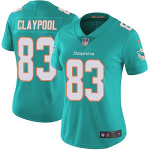 Superior Dolphins #83 Chase Claypool Aqua Green Team Color Women's Stitched NFL 100th Season Vapor Untouchable Limited Jersey