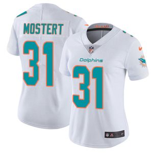 Finest Dolphins #31 Raheem Mostert White Women's Stitched NFL Vapor Untouchable Limited Jersey