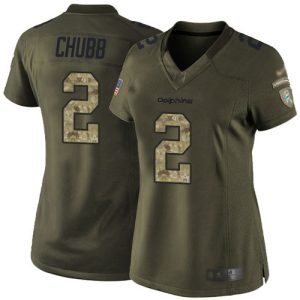 Superior Dolphins #2 Bradley Chubb Green Women's Stitched NFL Limited 2015 Salute to Service Jersey