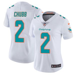 Exquisite Dolphins #2 Bradley Chubb White Women's Stitched NFL Vapor Untouchable Limited Jersey