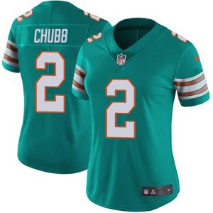 Outstanding Dolphins #2 Bradley Chubb Aqua Green Alternate Women's Stitched NFL Vapor Untouchable Limited Jersey