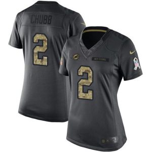 Superb Dolphins #2 Bradley Chubb Black Women's Stitched NFL Limited 2016 Salute to Service Jersey
