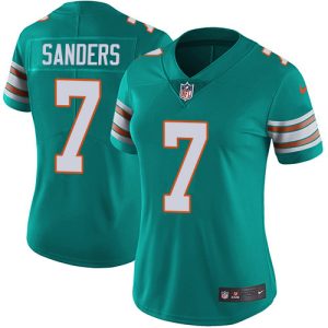 Exquisite Dolphins #7 Jason Sanders Aqua Green Alternate Women's Stitched NFL Vapor Untouchable Limited Jersey