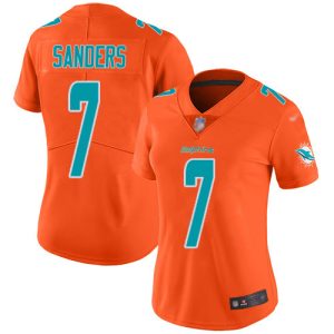 Gorgeous Dolphins #7 Jason Sanders Orange Women's Stitched NFL Limited Inverted Legend Jersey