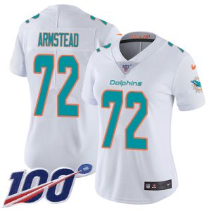 Exceptional Dolphins #72 Terron Armstead White Women's Stitched NFL 100th Season Vapor Untouchable Limited Jersey
