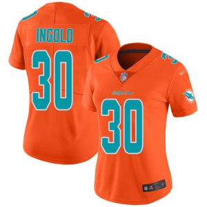 Superior Dolphins #30 Alec Ingold Orange Women's Stitched NFL Limited Inverted Legend Jersey