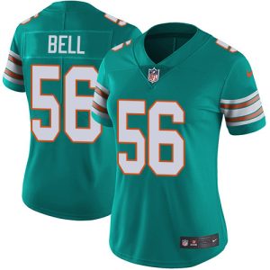 Exquisite Dolphins #56 Quinton Bell Aqua Green Alternate Women's Stitched NFL Vapor Untouchable Limited Jersey
