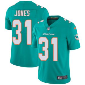 Outstanding Dolphins #31 Byron Jones Aqua Green Team Color Youth Stitched NFL Vapor Untouchable Limited Jersey