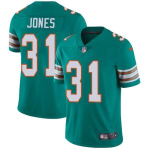 Gorgeous Dolphins #31 Byron Jones Aqua Green Alternate Youth Stitched NFL Vapor Untouchable Limited Jersey