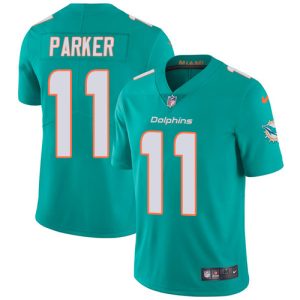 Premium Dolphins #11 DeVante Parker Aqua Green Team Color Youth Stitched NFL Vapor Untouchable Limited Jersey