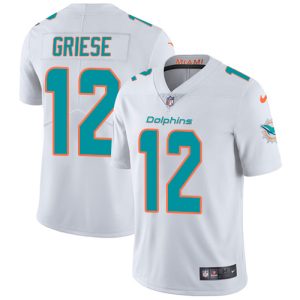 Finest Dolphins #12 Bob Griese White Youth Stitched NFL Vapor Untouchable Limited Jersey