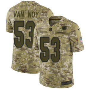 Superior Dolphins #53 Kyle Van Noy Camo Youth Stitched NFL Limited 2018 Salute To Service Jersey