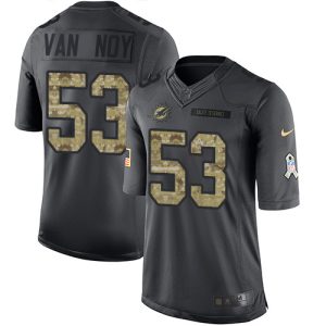 High quality Dolphins #53 Kyle Van Noy Black Youth Stitched NFL Limited 2016 Salute to Service Jersey