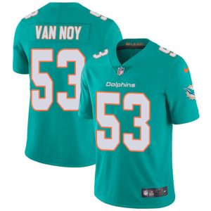 Outstanding Dolphins #53 Kyle Van Noy Aqua Green Team Color Youth Stitched NFL Vapor Untouchable Limited Jersey