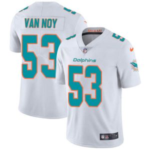 Gorgeous Dolphins #53 Kyle Van Noy White Youth Stitched NFL Vapor Untouchable Limited Jersey