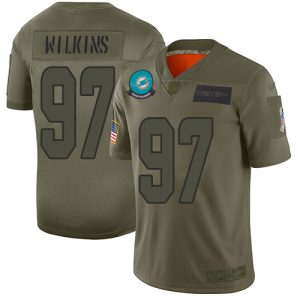 Superb Dolphins #97 Christian Wilkins Camo Youth Stitched NFL Limited 2019 Salute to Service Jersey