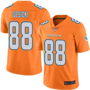 Superb Dolphins #88 Mike Gesicki Orange Youth Stitched NFL Limited Rush Jersey