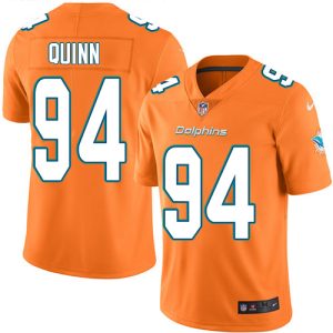 High quality Dolphins #94 Robert Quinn Orange Youth Stitched NFL Limited Rush Jersey