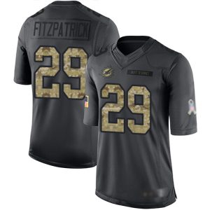 Premium Dolphins #29 Minkah Fitzpatrick Black Youth Stitched NFL Limited 2016 Salute to Service Jersey