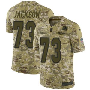 Superb Dolphins #73 Austin Jackson Camo Youth Stitched NFL Limited 2018 Salute To Service Jersey