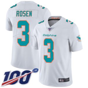 Superior Dolphins #3 Josh Rosen White Youth Stitched NFL 100th Season Vapor Limited Jersey