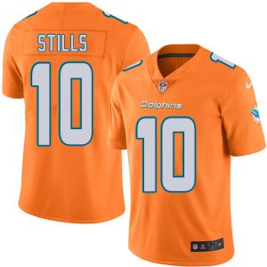 Gorgeous Dolphins #10 Kenny Stills Orange Youth Stitched NFL Limited Rush Jersey