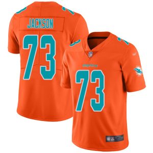 Exceptional Dolphins #73 Austin Jackson Orange Youth Stitched NFL Limited Inverted Legend Jersey