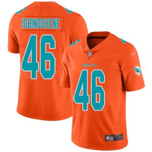 Superior Dolphins #46 Noah Igbinoghene Orange Youth Stitched NFL Limited Inverted Legend Jersey