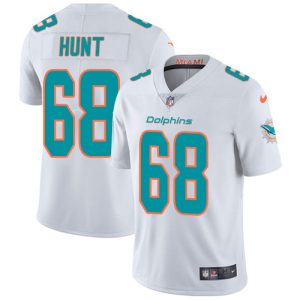 Superb Dolphins #68 Robert Hunt White Youth Stitched NFL Vapor Untouchable Limited Jersey