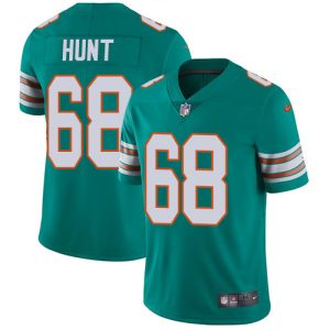 Marvelous Dolphins #68 Robert Hunt Aqua Green Alternate Youth Stitched NFL Vapor Untouchable Limited Jersey