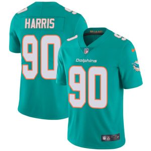 Outstanding Dolphins #90 Charles Harris Aqua Green Team Color Youth Stitched NFL Vapor Untouchable Limited Jersey