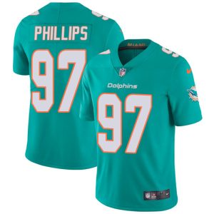 Outstanding Dolphins #97 Jordan Phillips Aqua Green Team Color Youth Stitched NFL Vapor Untouchable Limited Jersey