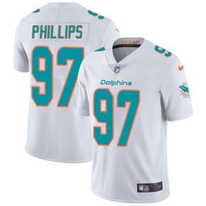 Exceptional Dolphins #97 Jordan Phillips White Youth Stitched NFL Vapor Untouchable Limited Jersey