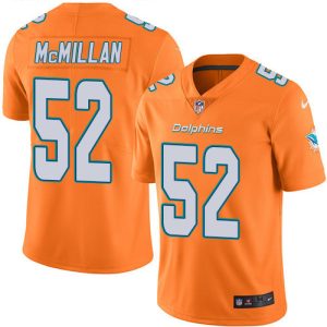 Superb Dolphins #52 Raekwon McMillan Orange Youth Stitched NFL Limited Rush Jersey