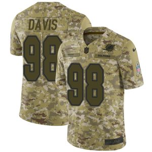 Superior Dolphins #98 Raekwon Davis Camo Youth Stitched NFL Limited 2018 Salute To Service Jersey