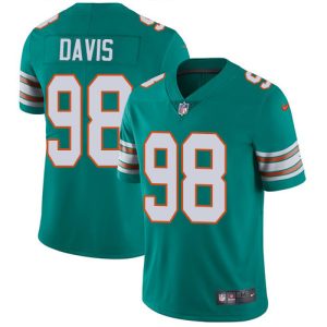 Marvelous Dolphins #98 Raekwon Davis Aqua Green Alternate Youth Stitched NFL Vapor Untouchable Limited Jersey