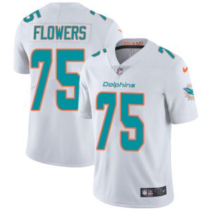 Premium Dolphins #75 Ereck Flowers White Youth Stitched NFL Vapor Untouchable Limited Jersey