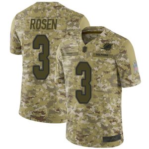 Finest Dolphins #3 Josh Rosen Camo Youth Stitched NFL Limited 2018 Salute to Service Jersey