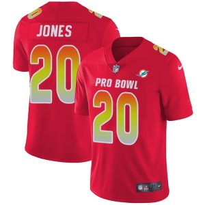 Premium Dolphins #20 Reshad Jones Red Youth Stitched NFL Limited AFC 2018 Pro Bowl Jersey