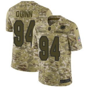 Finest Dolphins #94 Robert Quinn Camo Youth Stitched NFL Limited 2018 Salute to Service Jersey