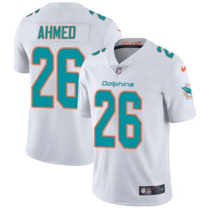 Premium Dolphins #26 Salvon Ahmed White Youth Stitched NFL Vapor Untouchable Limited Jersey