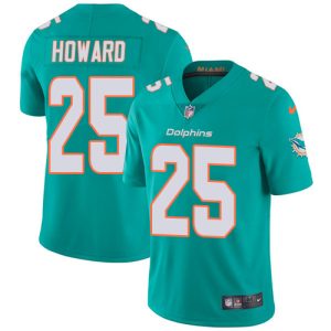 Superb Dolphins #25 Xavien Howard Aqua Green Team Color Youth Stitched NFL Vapor Untouchable Limited Jersey