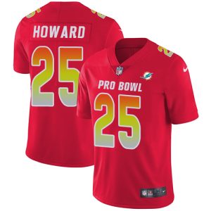 Superb Dolphins #25 Xavien Howard Red Youth Stitched NFL Limited AFC 2019 Pro Bowl Jersey