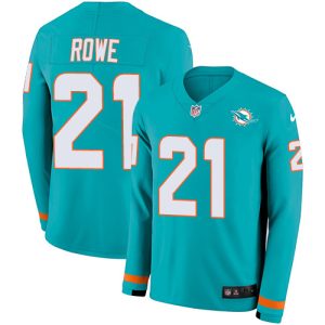 Exceptional Dolphins #21 Eric Rowe Aqua Green Team Color Youth Stitched NFL Limited Therma Long Sleeve Jersey