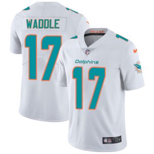 Exquisite Dolphins #17 Jaylen Waddle White Youth Stitched NFL Vapor Untouchable Limited Jersey