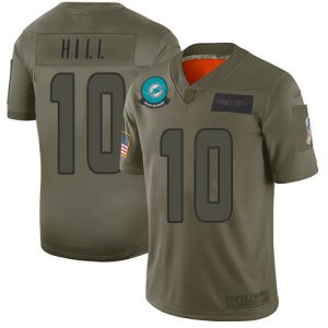 Outstanding Dolphins #10 Tyreek Hill Camo Youth Stitched NFL Limited 2019 Salute To Service Jersey