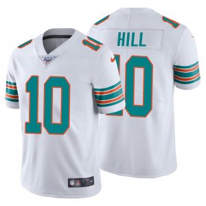 Exquisite Dolphins #10 Tyreek Hill White Alternate Youth Stitched NFL 100th Season Vapor Untouchable Limited Jersey