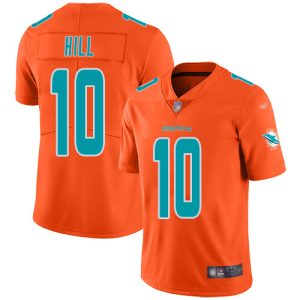 Superb Dolphins #10 Tyreek Hill Orange Youth Stitched NFL Limited Inverted Legend Jersey