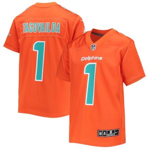 Premium Miami Dolphins #1 Tua Tagovailoa Youth Orange Inverted Team Game Jersey